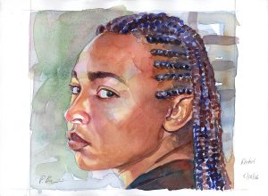 portrait of student watercolor