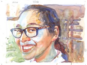 portrait of student watercolor
