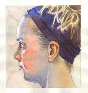 portrait of student watercolor