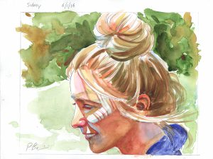 portrait of student watercolor