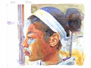 portrait of student watercolor