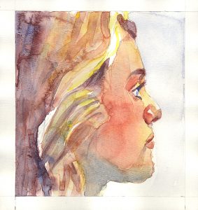 portrait of student watercolor