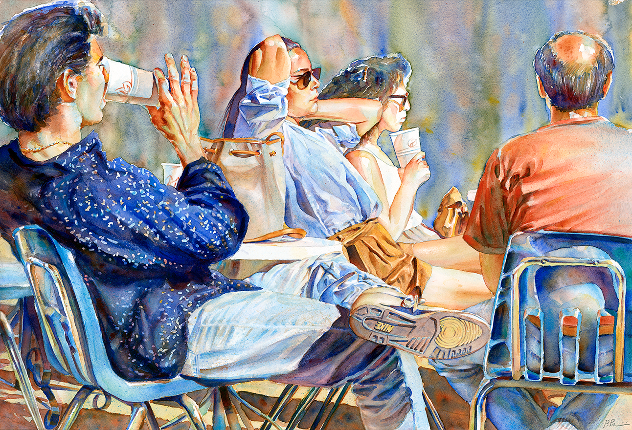 baldassini-watercolor-painting-figurative-cafe scene