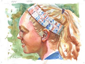 portrait of student watercolor
