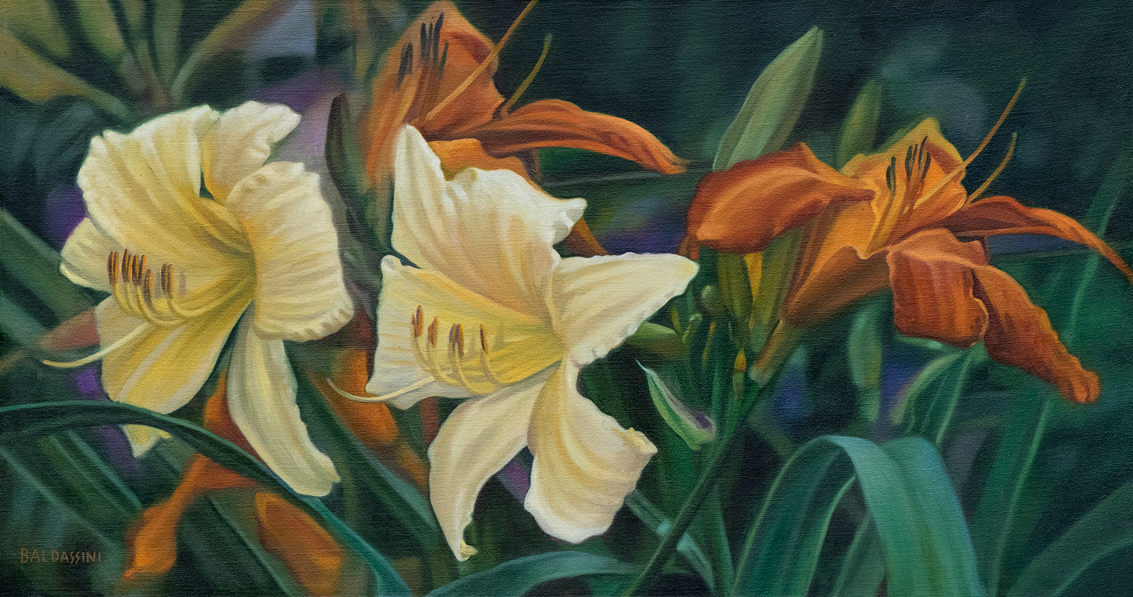baldassini-floral-flower-garden-oil-painting-daylillies